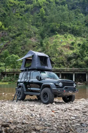 Your Camping Experience with Inflatable Roof Tent for 2-3 People, Quick Setup and Mounting, Black