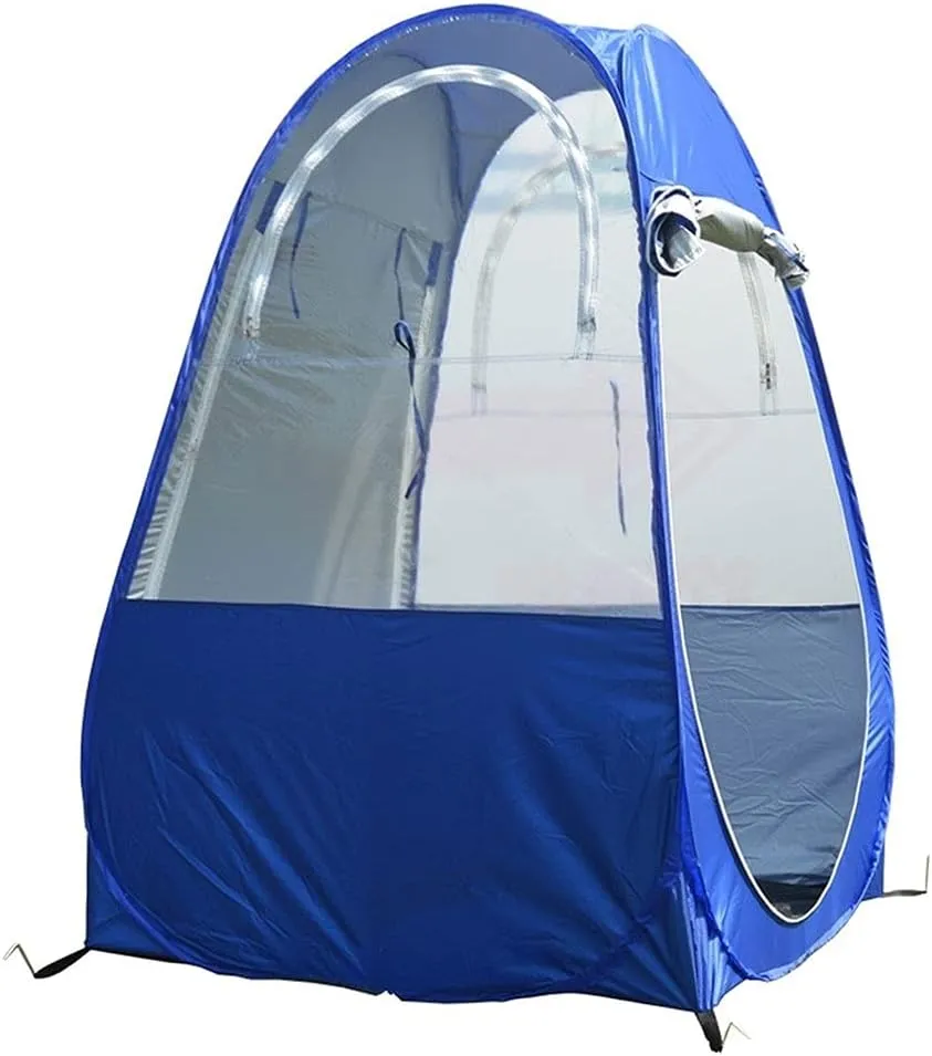 YYDS Tents for Camping Outdoor Fishing Single Tent, Automatic Quick-Opening Tent, Windproof and Rainproof, Double Window Sunshade, Travel Fishing Camping Tents (Color : Blue)