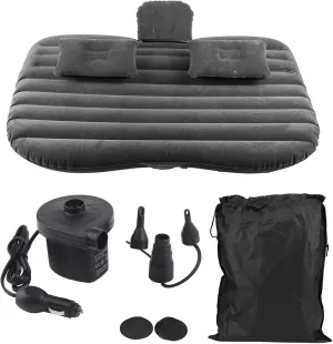 Zerone Inflatable Air Mattresses Car Inflatable Bed Mattress Quick and Easy Inflation Back Seat Mattress Soft Flocked PVC Material Car Bed Mattress Fits Most Cars (Black)