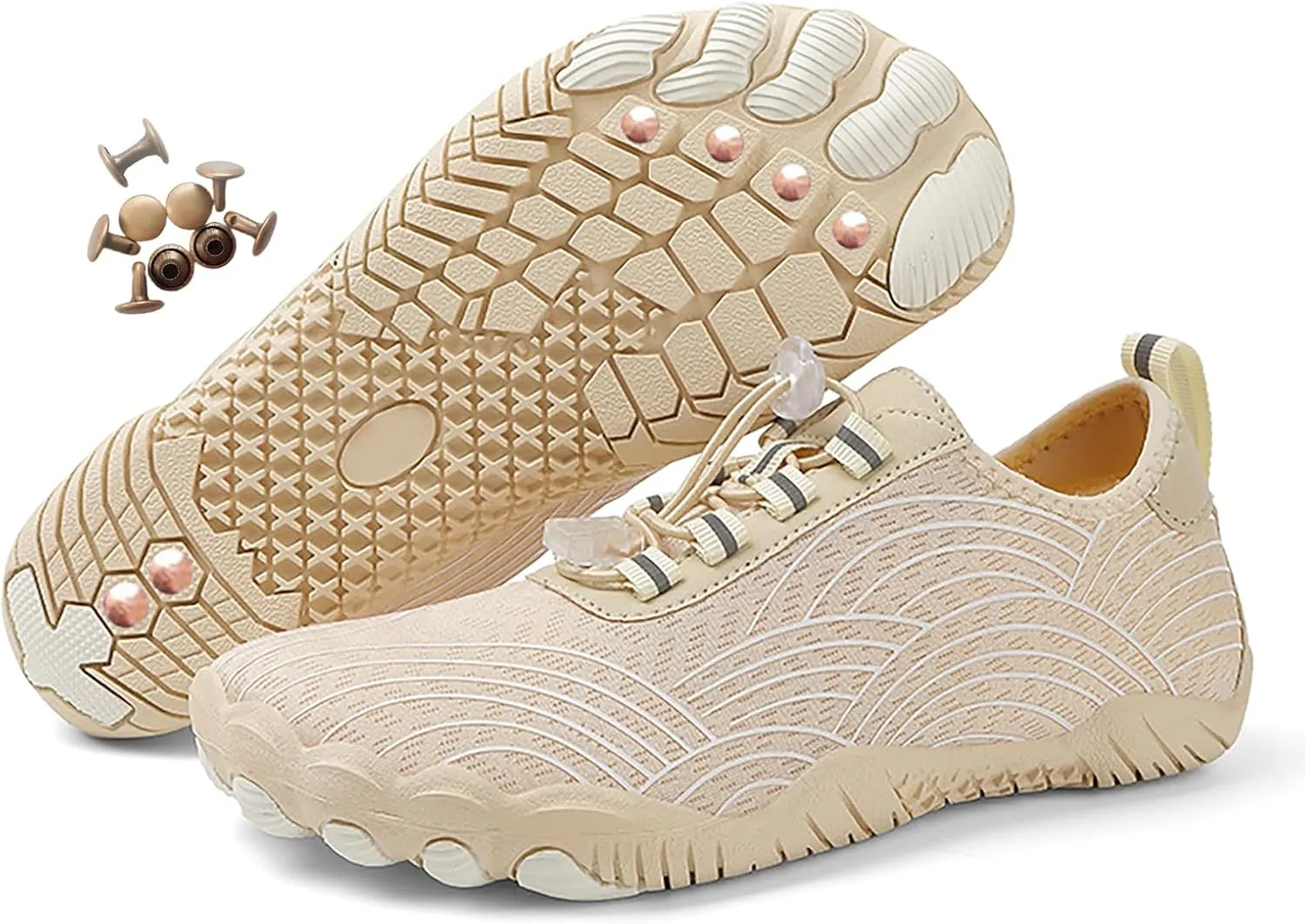 Zureto Grounding Shoes with Copper, Copper Hike Barefoot Shoes for Women Men, Waterproof Non-Slip Comfort Hike Shoe